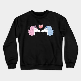 Unicorn Family Love Romantic Couple Loving Spouses Crewneck Sweatshirt